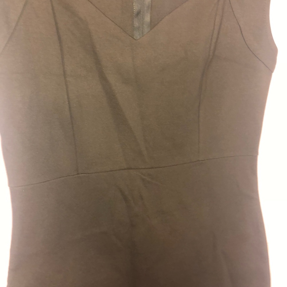 Women's Olive Green XL Fitted Party Dress - Picture 3 of 4